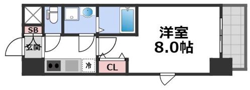S-RESIDENCE緑橋serioの間取り画像