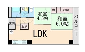 日商岩井池田マンションの間取り画像
