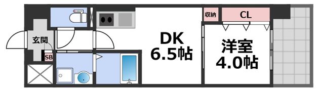 エグゼ大阪CITYオースティンの間取り画像
