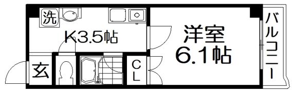 フォーシーズン北堀江の間取り画像