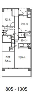 アソシエール溝の口の間取り画像