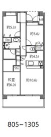アソシエール溝の口の間取り画像