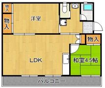 ヴィラナリー中間II 1号棟の間取り画像