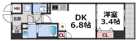 Dimora靭公園の間取り画像