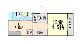 マイウェイ刀根山の間取り画像