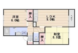 セジュール浜野B棟の間取り画像