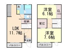 ヴィラージュ刀根山IIIの間取り画像