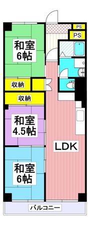 水前寺ビル(東棟) 東棟の間取り画像