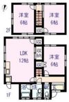 江崎藤原貸家の間取り画像