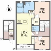 ヴィラーチェ中村 B棟の間取り画像