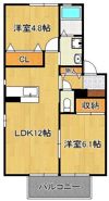 エクセルコート A棟の間取り画像