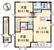 シャーメゾン霧ヶ峰Dの間取り画像