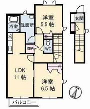 ノースヴェレッジ Ⅴ C棟の間取り画像