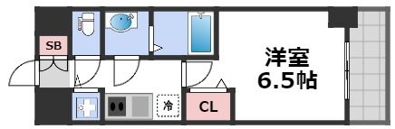 レオンコンフォート難波ノワールの間取り画像
