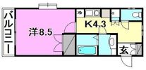 ビジュティエ桑原の間取り画像