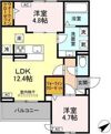 ルヴィータ川名の間取り画像