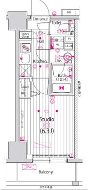 ガーラ・グランディ横濱関内の間取り画像