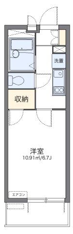 レオパレスアズール新都心の間取り画像