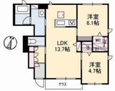 ラフィーネ B棟の間取り画像