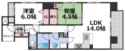 アーデン上本町の間取り画像