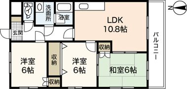 Kハイム城南の間取り画像