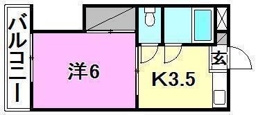 ハイツ岡田の間取り画像