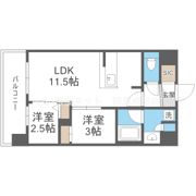 アーバングランデ新大阪の間取り画像
