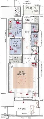 エステムプラザ大手前エヴァースの間取り画像