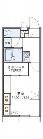 レオパレス星＆ナミ K10の間取り画像