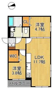 Delica城野の間取り画像