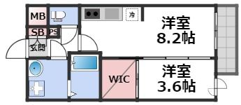 AFFLUENCE難波EASTの間取り画像