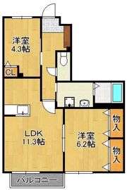 シャーメゾンJ・K A棟の間取り画像