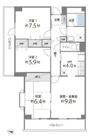 目黒本町マンションの間取り画像