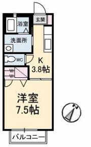 ドミール多治米 A棟の間取り画像