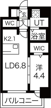 メイクスWアート今池Ⅲの間取り画像