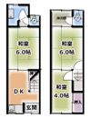 門真市御堂町貸家の間取り画像