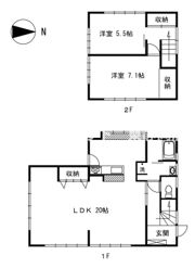池田戸建貸家の間取り画像
