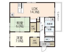 BORIKIしののめ和の間取り画像