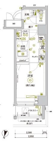 グランヴァン赤坂の間取り画像