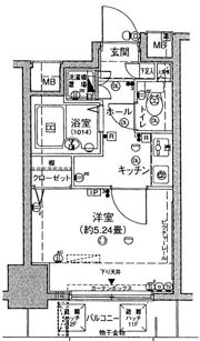 シンシア蒲田ステーションプラザの間取り画像