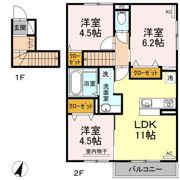 ディアコートやまがの間取り画像