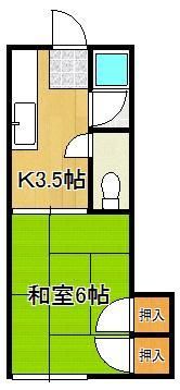コーポ伊奈の間取り画像