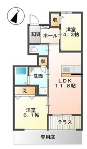 アヴェニール陽向の間取り画像