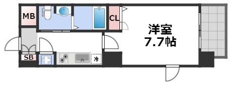 レジュールアッシュ南堀江の間取り画像