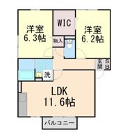 ウエストリヴァーⅡの間取り画像
