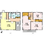 砂新田貸家の間取り画像