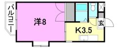 越智ハイツ（山越町）の間取り画像