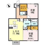 D-roomオーク A棟の間取り画像