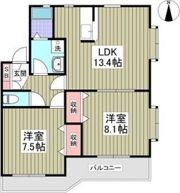 プリムヴェールBの間取り画像