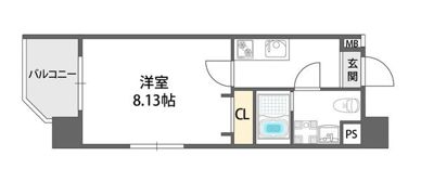 ドゥエリング天満の間取り画像